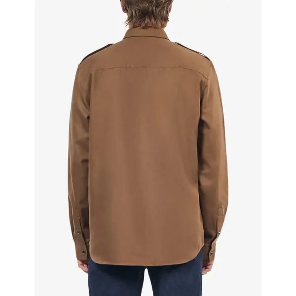 The Kooples Patch-Pocket Relaxed-Fit‎ Cotton-Blend Shirt Size XL - Picture 3 of 5
